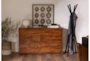 72 Inch Black Wood Modern Coat Rack - Room