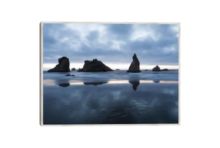 41X31 Rock Formation At Cannon Beach With Barnwood Frame By Drew & Jonathan For Living Spaces - Main