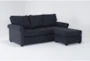 Athos Midnight Blue 86" Sofa with Reversible Chaise - Signature