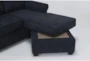 Athos Midnight Blue 86" Queen Sleeper Sofa with Reversible Chaise - Detail