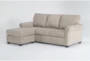 Athos Cream 86" Sofa with Reversible Chaise - Side