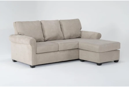 Athos Cream 86" Sofa With Reversible Chaise