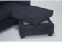 Aramis Midnight Blue 83" Sofa with Reversible Chaise - Detail