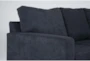 Aramis Midnight Blue 83" Queen Sleeper Sofa with Reversible Chaise - Detail