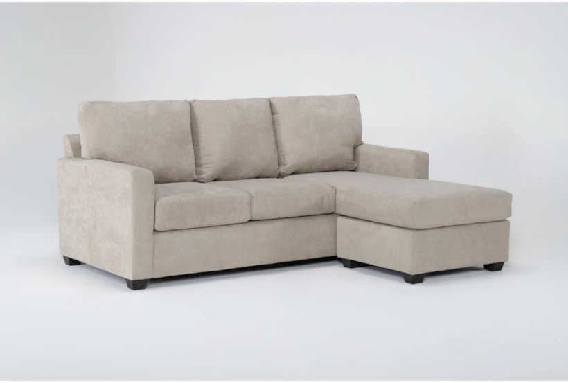 Aramis Cream 83" Sofa With Reversible Chaise - 360
