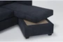 Porthos Midnight Blue 80" Queen Sleeper Sofa with Reversible Chaise - Detail