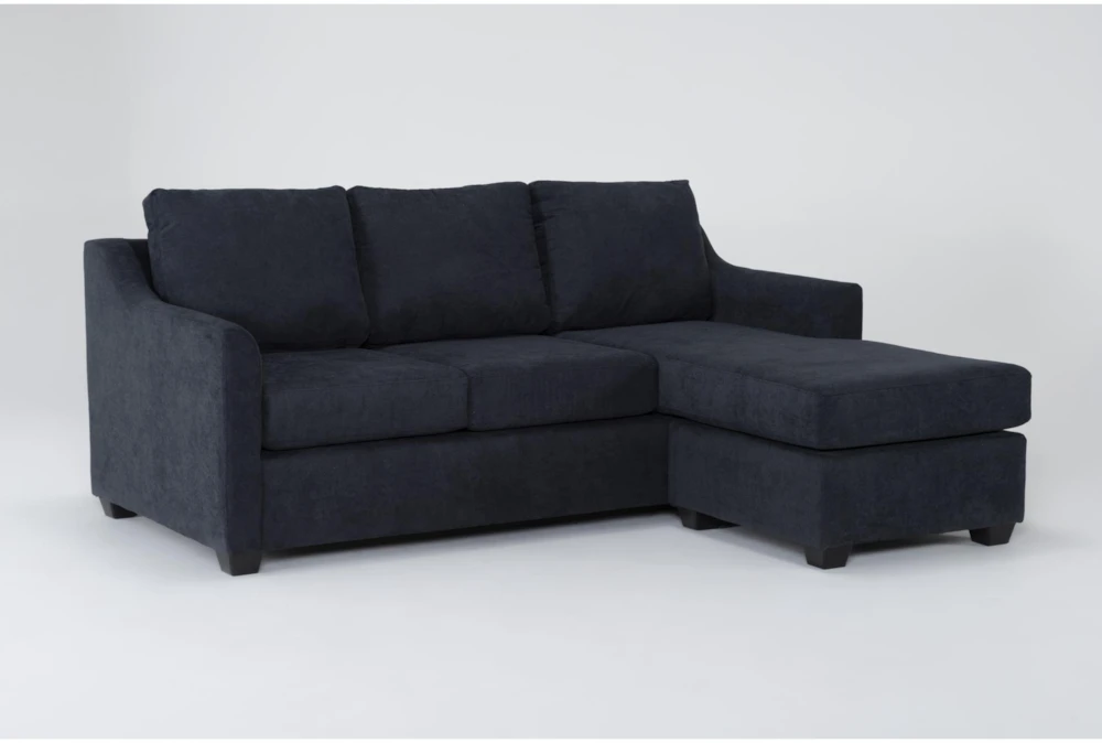 Porthos Midnight 80" Queen Sleeper Sofa With Reversible Chaise