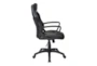Zyair Black Faux Leather With Grey Rolling Office Gaming Desk Chair - Detail