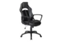 Zyair Black Faux Leather With Grey Rolling Office Gaming Desk Chair - Signature
