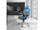 Ozzy Charcoal Grey With Blue Rolling Office Gaming Desk Chair - Room