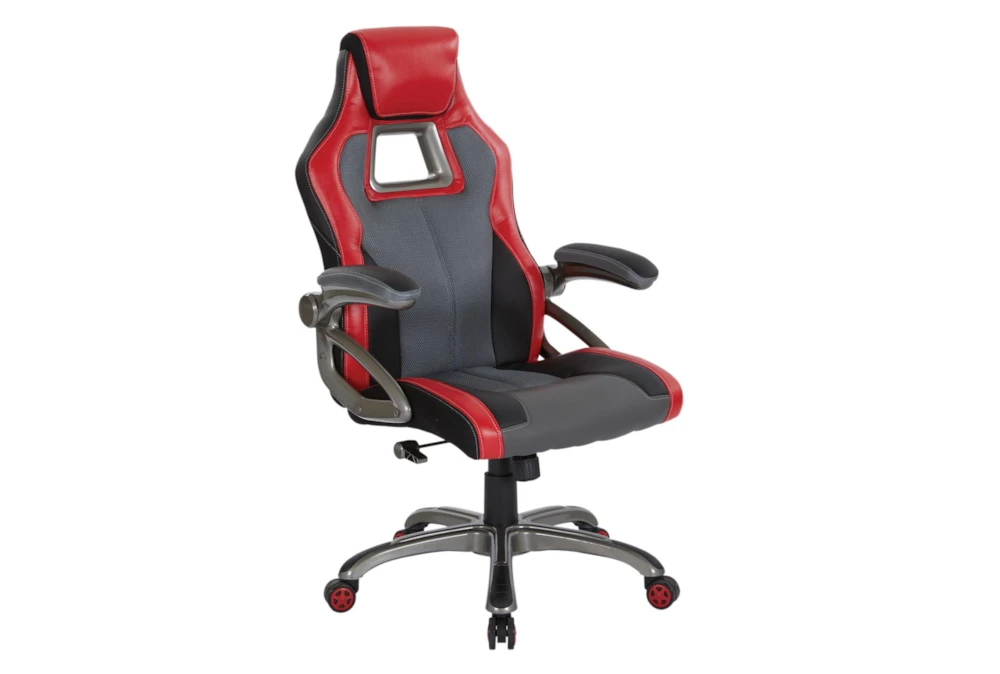 Ozzy Grey + Red Gaming Chair