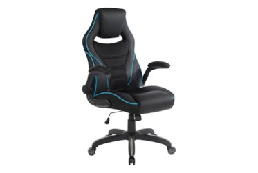 Amir Blue Faux Leather Gaming Chair