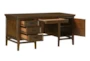 63" Brown Traditional 7 Drawer Executive Desk - Detail