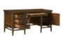 63" Brown Traditional 7 Drawer Executive Desk - Detail