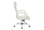 Terwilliger Cream Faux Leather Executive Rolling Office Desk Chair - Detail