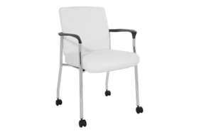 Condor White Faux Leather Office Chair