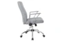 Macadam Charcoal Faux Leather Rolling Office Desk Chair - Detail