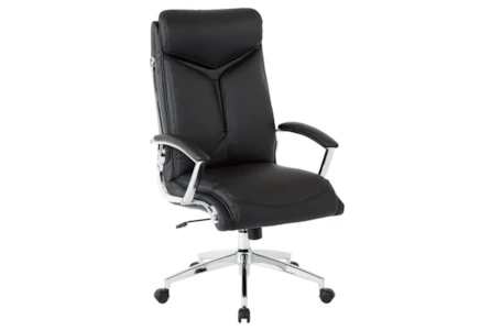 Sweeney Black Executive Faux Leather High Back Office Chair