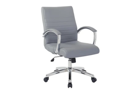 Parkhill Charcoal Grey Executive Faux Leather Low Back Office Chair