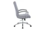 Burlingame Gray Executive Mid-Back Faux Leather Rolling Office Desk Chair - Detail