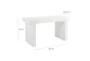 Cardinell Glossy White Lacquer 55" Desk With 2 Drawers - Front