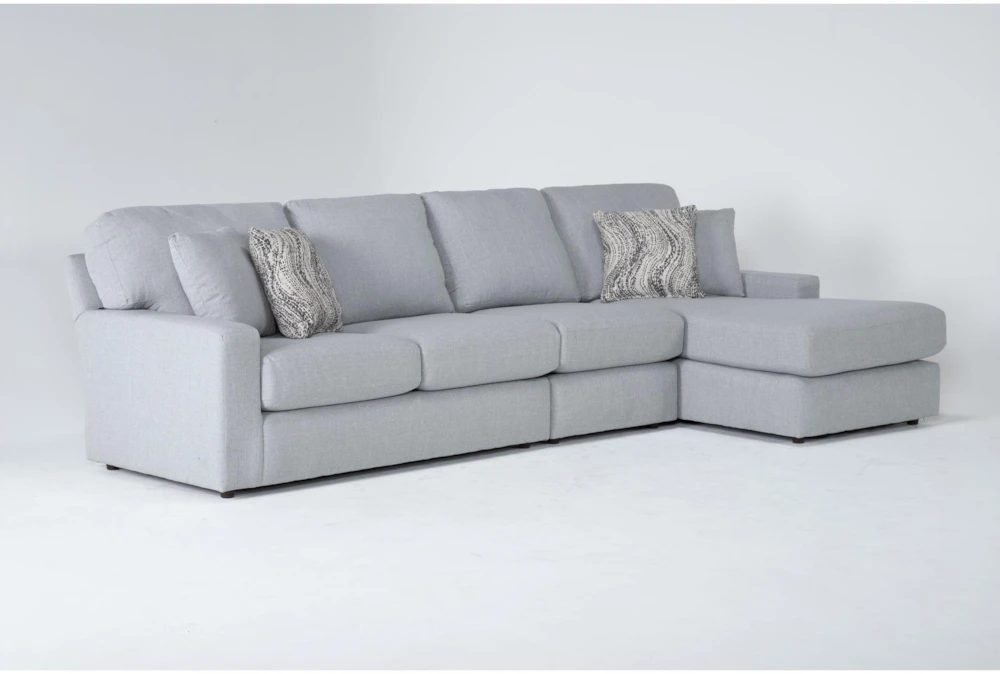 Nora 122" 3 Piece Sofa Chaise with Right Arm Facing Chaise