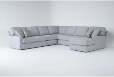 Nora 127" 5 Piece Sectional With Right Arm Facing Chaise