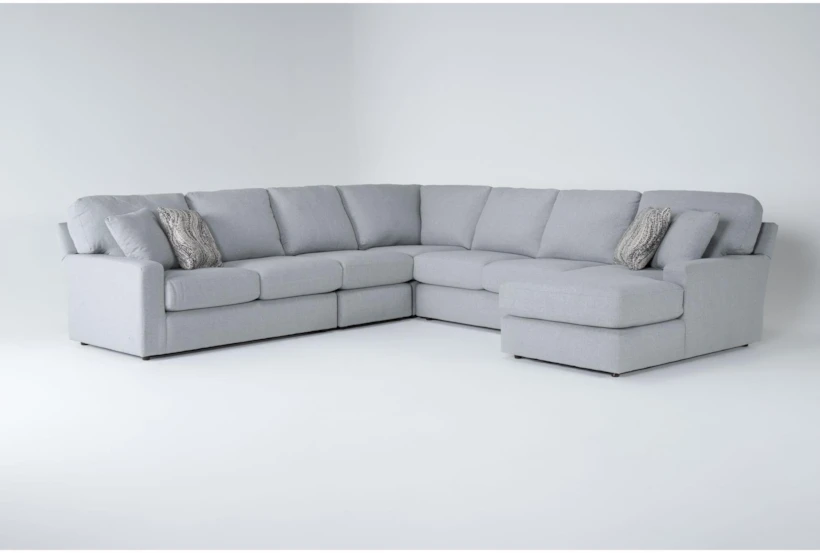 Nora 127" 5 Piece Sectional with Right Arm Facing Chaise - 360