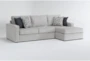 Monterey Beach Beige 107" 2 Piece Modular Sectional with Right Arm Facing Chaise - Signature