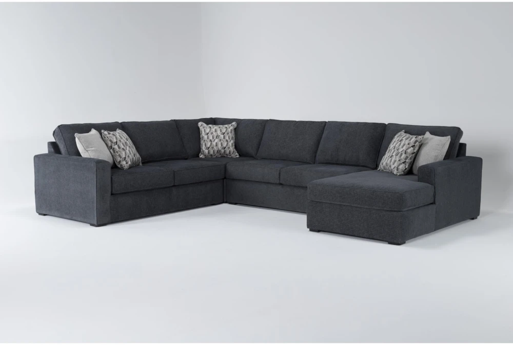 Monterey Twilight 140" 4 Piece Sectional with Right Arm Facing Chaise