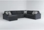 Monterey Twilight 140" 4 Piece Sectional With Left Arm Facing Chaise - Signature