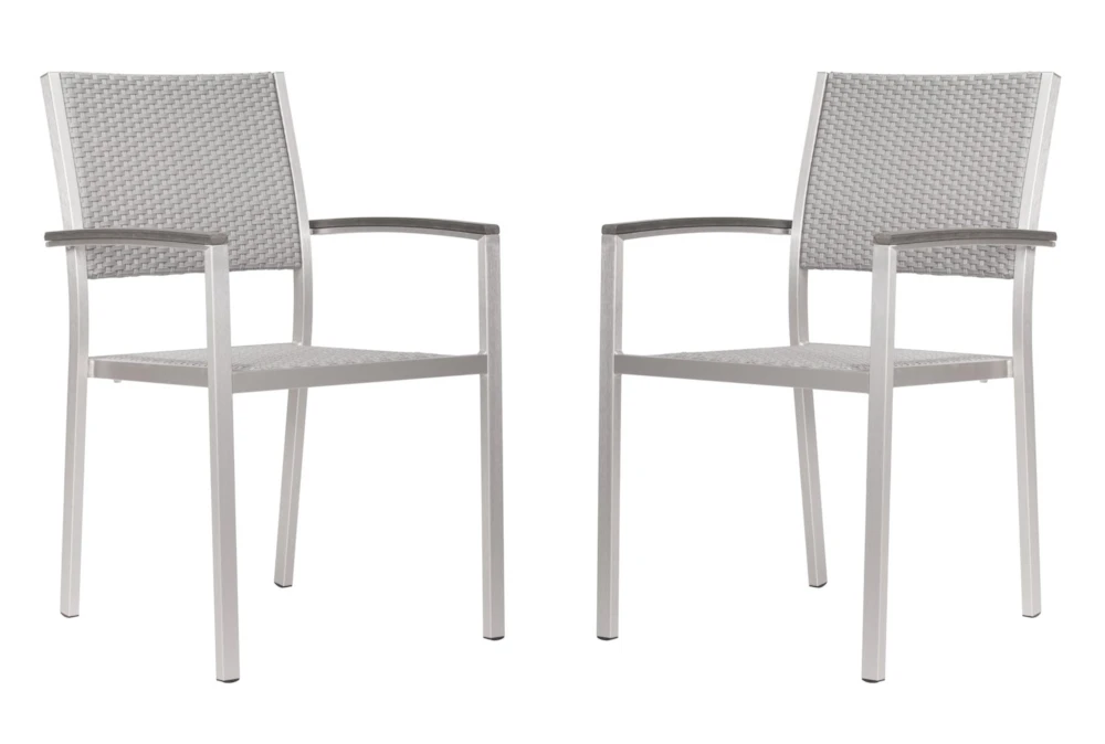 Metro Outdoor Dining Arm Chair Set Of 2