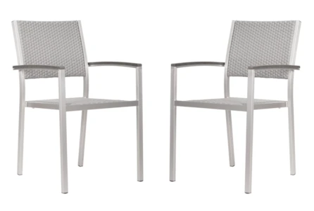 Metro Outdoor Dining Arm Chair Set Of 2