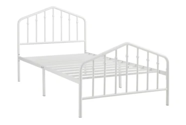 Trent White Twin Metal Bed