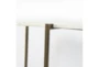 24" 2-Tier Olivia Antique Brass Accent Table - Detail