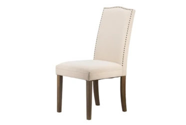 Beige Armless Dining Side Chair Set Of 2