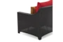 Sagrada Outdoor 5 Piece Loveseat & Club Chair Conversation Set With Sunset Red Sunbrella Cushions - Detail