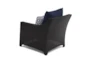 Sagrada Outdoor 6 Piece Loveseat & Club Chair Conversation Set With Navy Blue Sunbrella Cushions - Detail