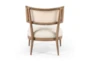 Solid Beech + Cane Back Accent Chair - Back