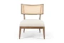 Solid Beech + Cane Back Accent Chair - Front
