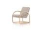 Taupe + Solid Ash Curved Frame Accent Chair - Signature