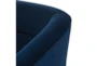 Navy Velvet Sculpted Accent Chair - Detail
