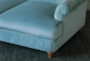 Dusty Blue Velvet Tufted Sofa - Detail