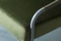 Green Velvet + Grey Metal Frame Accent Chair - Detail