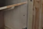 Natural Elm + Rattan 2 Door Cabinet - Detail