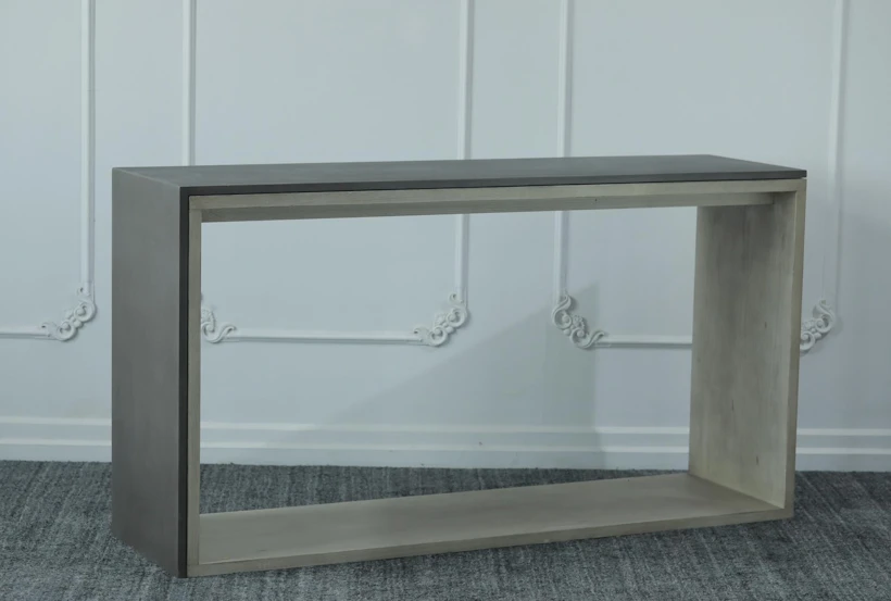 Natural Oak + Grey Console Table  - 360