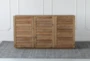 Natural Reclaimed Pine Blind 3 Door Sideboard - Front
