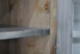 Reclaimed Pine 4 Glass Door Sideboard With 4 Shelves - Detail