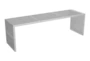 Silver Steel Frame Bench - Detail