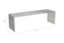 Silver Steel Frame Bench - Detail